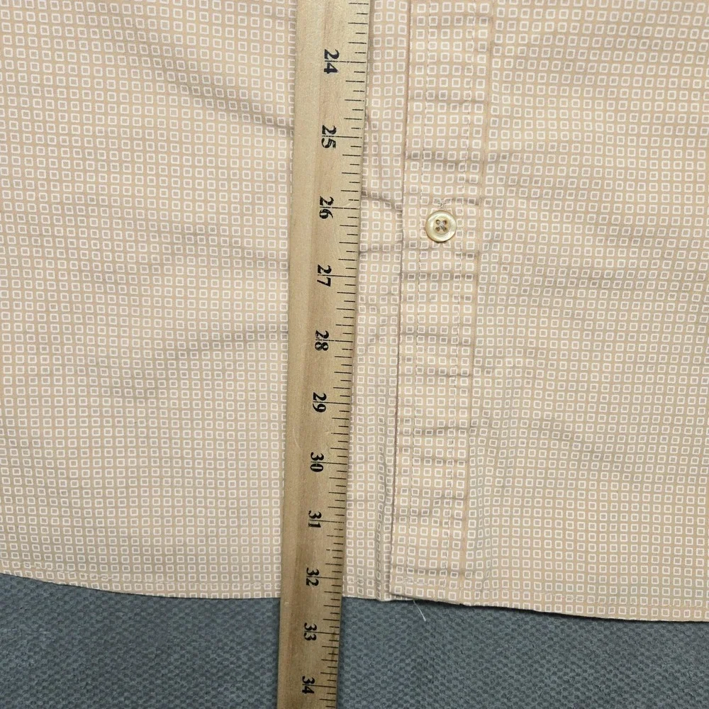 Steve's Jeans Shirt Mens‎ 3XL Beige Geometric Short Sleeve Button Up Casual